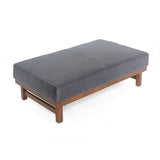 Modern Microfiber Cocktail Ottoman with Wood Frame - NH085213