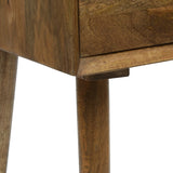 Mid-Century Modern Handcrafted Mango Wood Side Table, Natural - NH433413