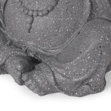 Outdoor Hear No Evil Monk Garden Statue, Stone Gray - NH363413