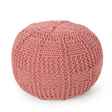 Modern Knitted Cotton Round Pouf - NH121413