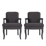 Tim French Country Dining Arm Chair with Nailhead Trim, Set of 2