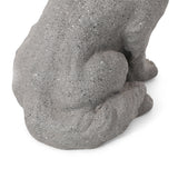 Outdoor Dog Garden Statue, Stone Gray - NH063413