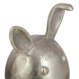 Handcrafted Aluminum Bunny Figurines (Set of 3), Pewter - NH274413