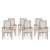 French Country Wood Upholstered Dining Chair - NH511513