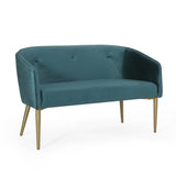 Modern Glam Tufted Velvet Loveseat - NH694413