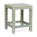 Handcrafted Boho Mango Wood End Table - NH256313