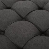 Contemporary Round Ottoman with Rolling Casters - NH558313