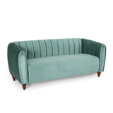 Modern Glam Velvet Channel Stitch 3 Seater Sofa - NH768413