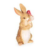 Outdoor Rabbit Garden Statue, White and Brown - NH889413