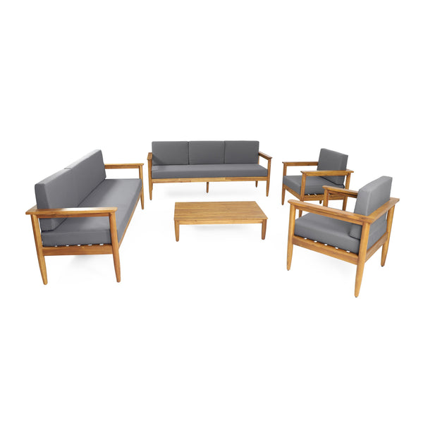 Outdoor Acacia Wood 8 Seater Chat Set - NH326313