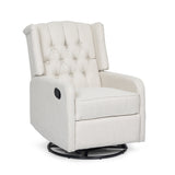 Contemporary Tufted Wingback Swivel Recliner - NH918413