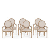 French Country Wood Upholstered Dining Chair - NH241513