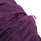 Modern 7.5 Ft. Velvet Eggplant Bean Bag - NH135313