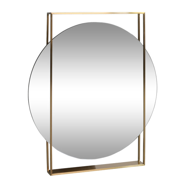 Modern Round Framed Wall Mirror - NH455313