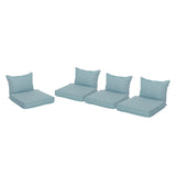 Outdoor Water Resistant Fabric Club Chair Cushions with Piping (Set of 4) - NH134313