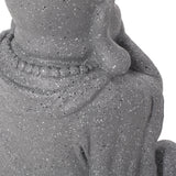 Outdoor Speak No Evil Monk Garden Statue, Stone Gray - NH463413