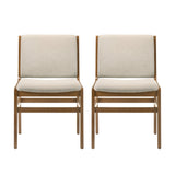 Galtin Contemporary Fabric Upholstered Wood Dining Chairs, Set of 2