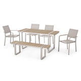 Outdoor 6 Piece Aluminum Dining Set - NH637313