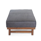 Modern Microfiber Cocktail Ottoman with Wood Frame - NH085213