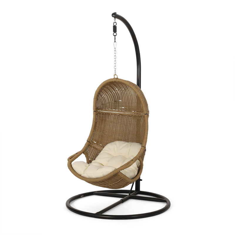 Outdoor Wicker Hanging Chair with Stand - NH195313