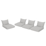 Outdoor Water Resistant Fabric Club Chair Cushions with Piping (Set of 4) - NH134313