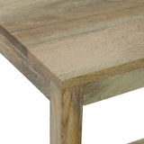 Rustic Handcrafted Mango Wood Nested Side Tables (Set of 3), Natural - NH969413