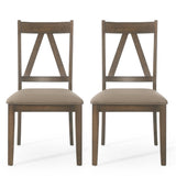 Farmhouse Upholstered Wood Dining Chairs, Set of 2 - NH396413