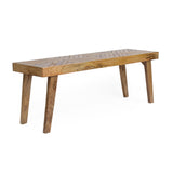 Handcrafted Boho Mango Wood Bench - NH749313