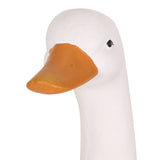 Outdoor Goose Garden Statue, White and Orange - NH879413