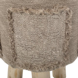 Handcrafted Boho Patch Stool - NH204313