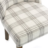 Contemporary Upholstered Plaid Dining Chairs, Set of 2 - NH235513