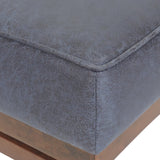 Modern Microfiber Cocktail Ottoman with Wood Frame - NH085213