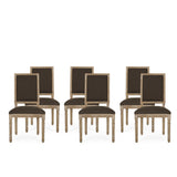 French Country Wood Upholstered Dining Chair (Set of 6) - NH955513