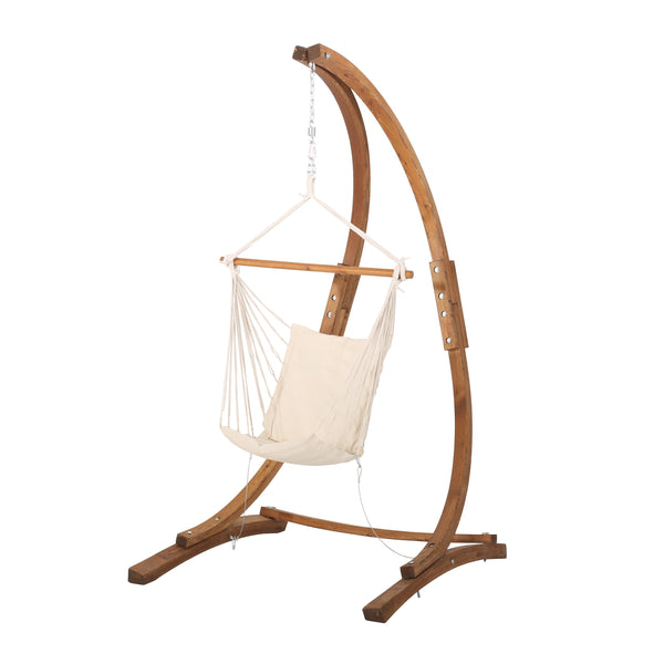 Outdoor Fabric Swing Hammock Chair with Stand - NH346313