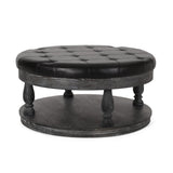 Contemporary Upholstered Round Ottoman - NH799213