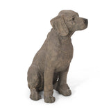 Outdoor Dog Garden Statue, Dark Brown - NH163413