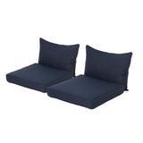 Outdoor Water Resistant Fabric Club Chair Cushions with Piping (Set of 2) - NH824313