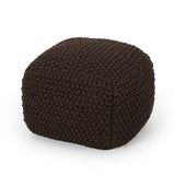 Modern Knitted Cotton Cube Pouf - NH298313