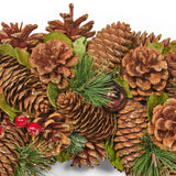 18.5" Pine Cone and Glitter Unlit Artificial Christmas Wreath - NH366313