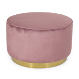 Modern Glam Velvet Swivel Ottoman - NH238413