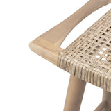 Outdoor Acacia Wood Barstool with Wicker, Set of 2 - NH000413