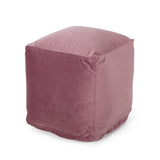 Modern Velveteen Cube Pouf - NH767313