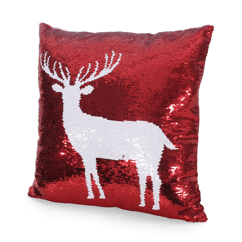 Glam Sequin Christmas Throw Pillow Cover - NH677313