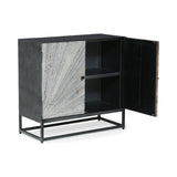 Handcrafted Modern Industrial 2 Door Cabinet - NH607313