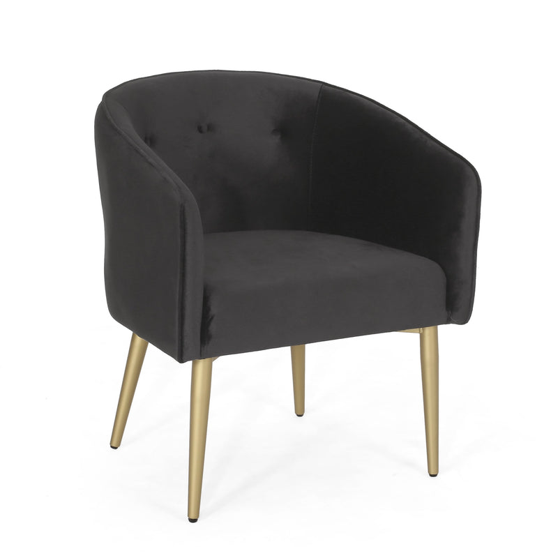 Modern Glam Tufted Velvet Dining Chair - NH884413