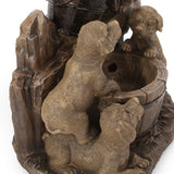 Outdoor Puppy Fountain, Light Brown - NH873413