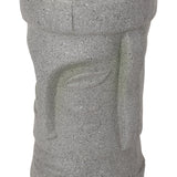 Outdoor Polynesian Decorative Planter, Stone Gray - NH853413