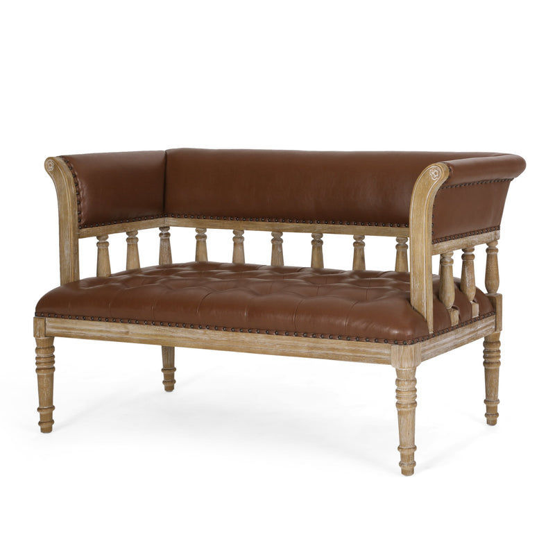 Traditional Upholstered Tufted Loveseat - NH582513