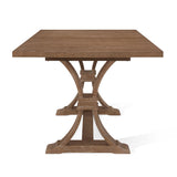 Luoma Rustic Wood Expandable Dining Table