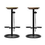 Industrial Handcrafted Mango Wood Pedal Barstool - NH887413